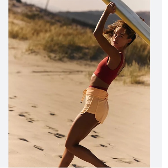 Free People Limitless Shorts in Morning Sun. - Picture 2 of 10